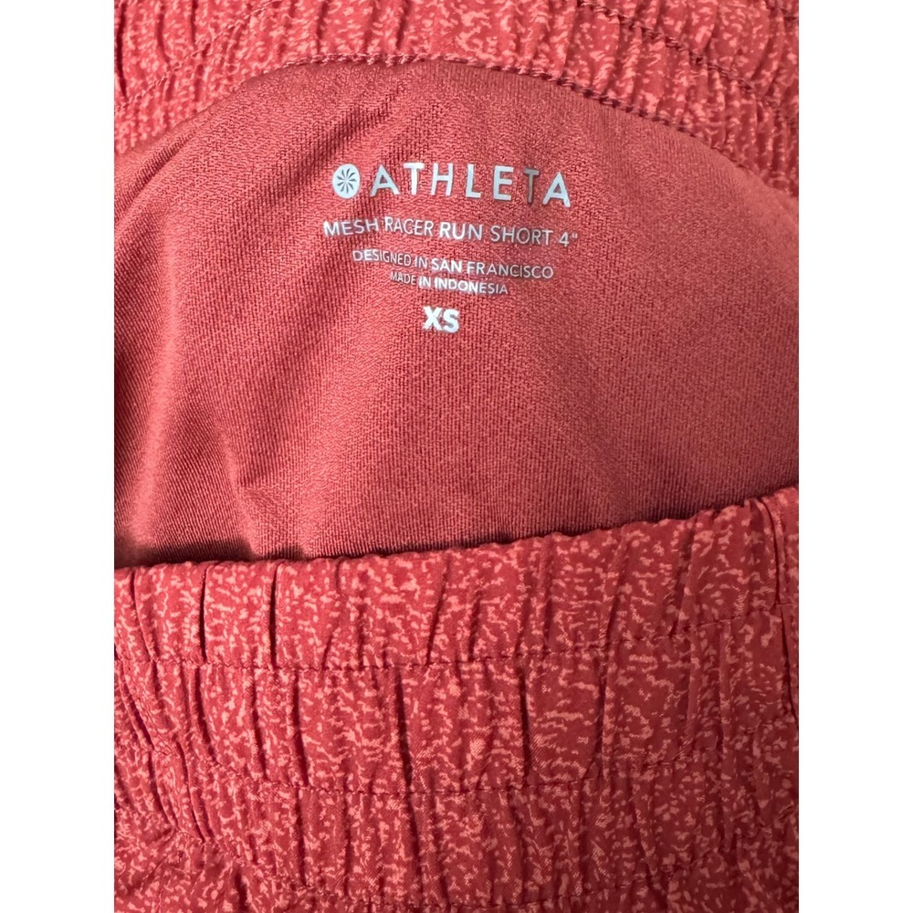 Athleta Mesh Racer Run Short 4 burnt orange Athletic Running Shorts XS - Picture 3 of 3